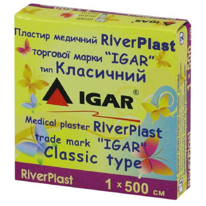 Фото Пластырь медицинский Riverplast IGAR (Игар) 1см х 500см Классический